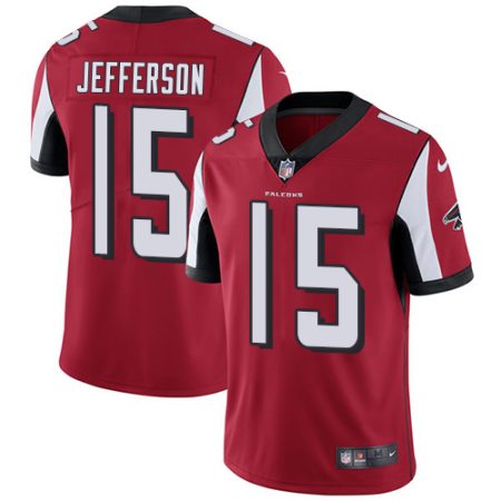 Falcons #15 Van Jefferson Red Team Color Stitched Youth NFL Vapor Untouchable Limited Jersey