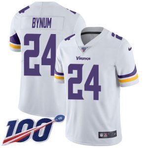 Vikings #24 Camryn Bynum White Youth Stitched NFL 100th Season Vapor Limited Jersey