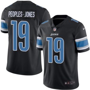 Lions #19 Donovan Peoples-Jones Black Youth Stitched NFL Limited Rush Jersey