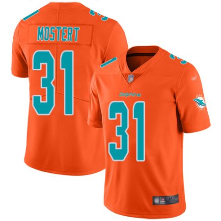 cheap Dolphins #31 Raheem Mostert Orange Men's Stitched NFL Limited Inverted Legend Jersey