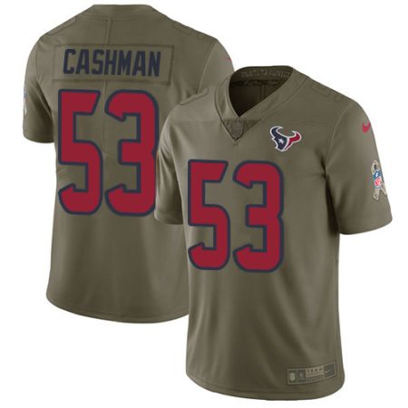 texans #53 blake cashman olive youth stitched nfl limited 2017 salute to service elite jersey