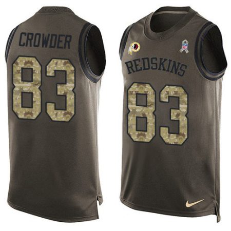 cheap Commanders #83 Jamison Crowder Green Men's Stitched NFL Limited Salute To Service Tank Top Jersey