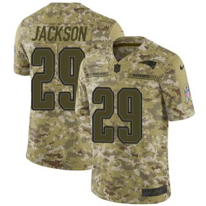 cheap Patriots #29 J.C. Jackson Camo Youth Stitched NFL Limited 2018 Salute To Service Jersey