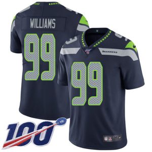 Seahawks #99 Leonard Williams Steel Blue Team Color Men's Stitched NFL 100th Season Vapor Untouchable Limited Jersey