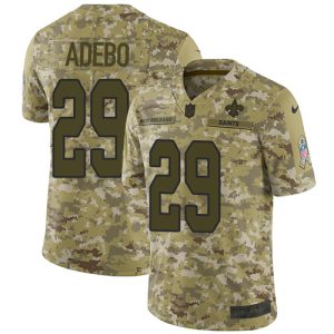 saints #29 paulson adebo camo youth stitched nfl limited 2018 salute to service cheap jersey