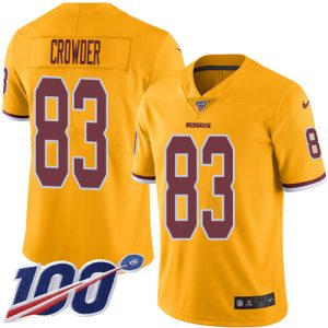 Commanders #83 Jamison Crowder Gold Youth Stitched NFL Limited Rush 100th Season Jersey