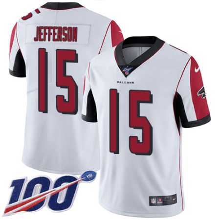 cheap Falcons #15 Van Jefferson White Men's Stitched NFL 100th Season Vapor Untouchable Limited Jersey