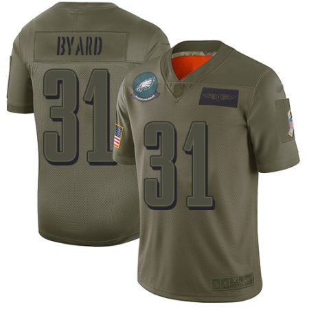 eagles #31 kevin byard camo men's stitched nfl limited 2019 salute to service elite jersey