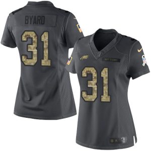 Eagles #31 Kevin Byard Black Women's Stitched NFL Limited 2016 Salute to Service Jersey