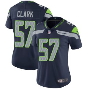 elite Seahawks #57 Frank Clark Steel Blue Team Color Women's Stitched NFL Vapor Untouchable Limited Jersey