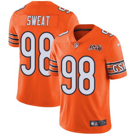 Bears #98 Montez Sweat Orange Youth Stitched NFL Limited Rush 100th Season Jersey