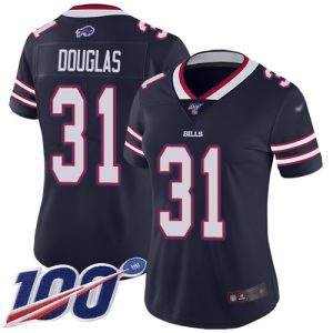 Bills #31 Rasul Douglas Navy Women's Stitched NFL Limited Inverted Legend 100th Season Jersey