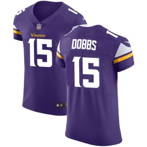 Vikings #15 Josh Dobbs Purple Team Color Men's Stitched NFL Vapor Untouchable Elite Jersey