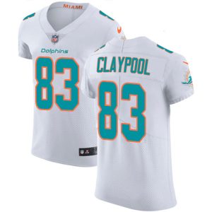 Dolphins #83 Chase Claypool White Men's Stitched NFL Vapor Untouchable Elite Jersey