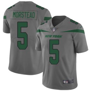 Jets #5 Thomas Morstead Gray Men's Stitched NFL Limited Inverted Legend Jersey