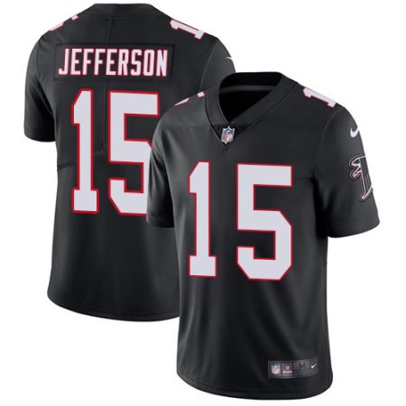 Falcons #15 Van Jefferson Black Alternate Stitched Youth NFL Vapor Untouchable Limited Jersey