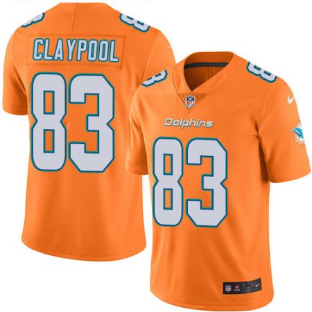 cheap Dolphins #83 Chase Claypool Orange Men's Stitched NFL Limited Rush Jersey