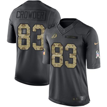 Commanders #83 Jamison Crowder Black Youth Stitched NFL Limited 2016 Salute to Service Jersey