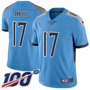 titans #17 ryan tannehill light blue alternate men's stitched nfl 100th season vapor limited wholesale jersey