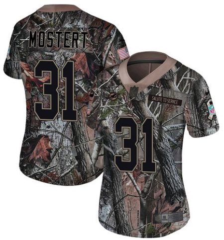 wholesale Dolphins #31 Raheem Mostert Camo Women's Stitched NFL Limited Rush Realtree Jersey