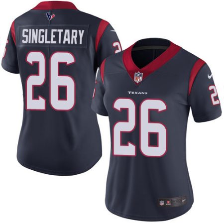 wholesale Texans #26 Devin Singletary Navy Blue Team Color Women's Stitched NFL Vapor Untouchable Limited Jersey