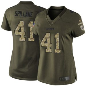 raiders #41 robert spillane green women's stitched nfl limited 2015 salute to service cheap jersey