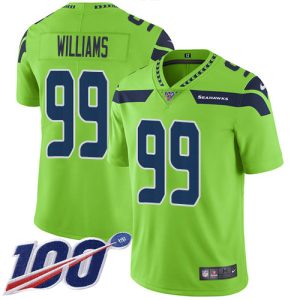 seahawks #99 leonard williams green youth stitched nfl limited rush 100th season elite jersey