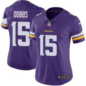 Vikings #15 Josh Dobbs Purple Team Color Women's Stitched NFL Vapor Untouchable Limited Jersey