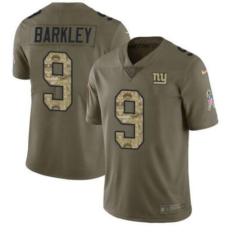 giants #9 matt barkley olive/camo youth stitched nfl limited 2017 salute to service cheap jersey