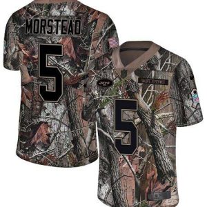 Jets #5 Thomas Morstead Camo Men's Stitched NFL Limited Rush Realtree Jersey