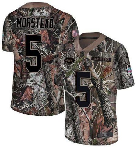 Jets #5 Thomas Morstead Camo Men's Stitched NFL Limited Rush Realtree Jersey