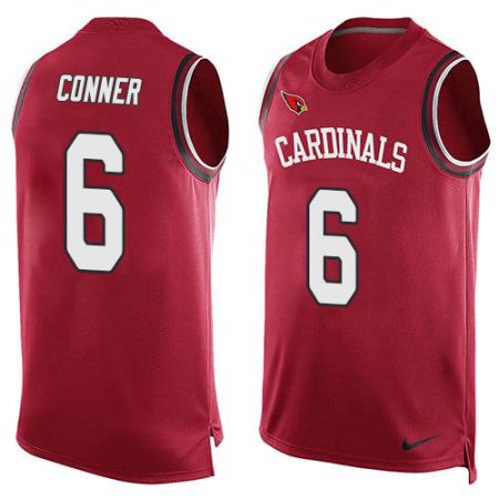 cardinals #6 james conner red team color men's stitched nfl limited tank top elite jersey