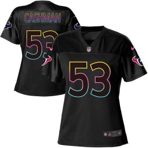 wholesale Texans #53 Blake Cashman Black Women's NFL Fashion Game Jersey