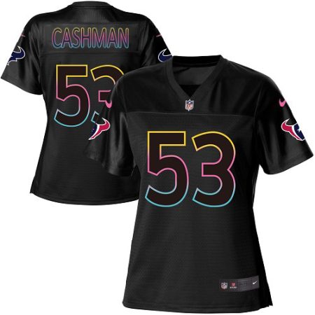 wholesale Texans #53 Blake Cashman Black Women's NFL Fashion Game Jersey