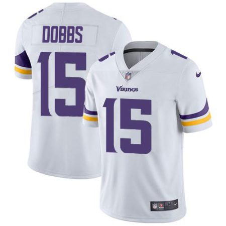 cheap Vikings #15 Josh Dobbs White Men's Stitched NFL Vapor Untouchable Limited Jersey