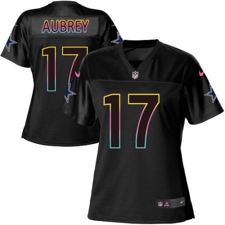 cowboys #17 brandon aubrey black women's nfl fashion game cheap jersey