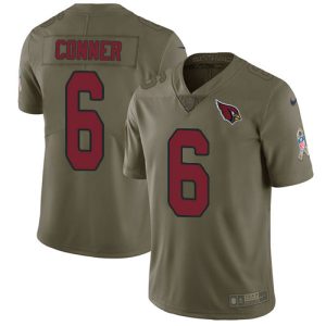 wholesale Cardinals #6 James Conner Olive Youth Stitched NFL Limited 2017 Salute To Service Jersey