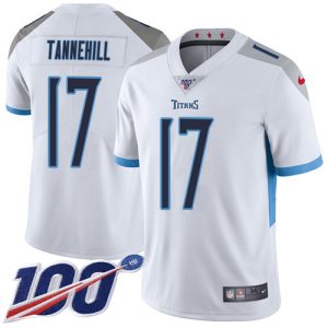 Titans #17 Ryan Tannehill White Youth Stitched NFL 100th Season Vapor Limited Jersey