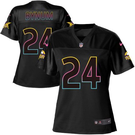 Vikings #24 Camryn Bynum Black Women's NFL Fashion Game Jersey