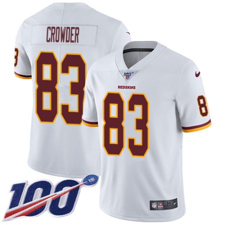 commanders #83 jamison crowder white men's stitched nfl 100th season vapor limited elite jersey