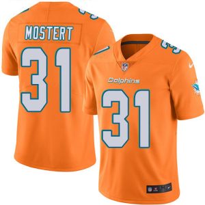 dolphins #31 raheem mostert orange youth stitched nfl limited rush cheap jersey