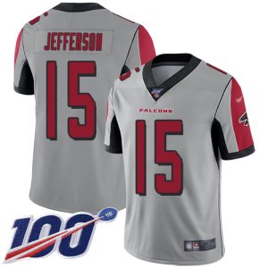 wholesale Falcons #15 Van Jefferson Silver Men's Stitched NFL Limited Inverted Legend 100th Season Jersey