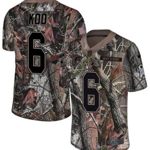 wholesale Falcons #6 Younghoe Koo Camo Stitched Youth NFL Limited Rush Realtree Jersey