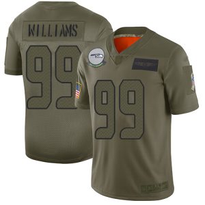 Seahawks #99 Leonard Williams Camo Men's Stitched NFL Limited 2019 Salute To Service Jersey