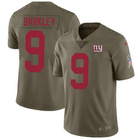 elite Giants #9 Matt Barkley Olive Youth Stitched NFL Limited 2017 Salute To Service Jersey