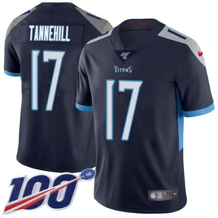 titans #17 ryan tannehill navy blue team color youth stitched nfl 100th season vapor limited cheap jersey