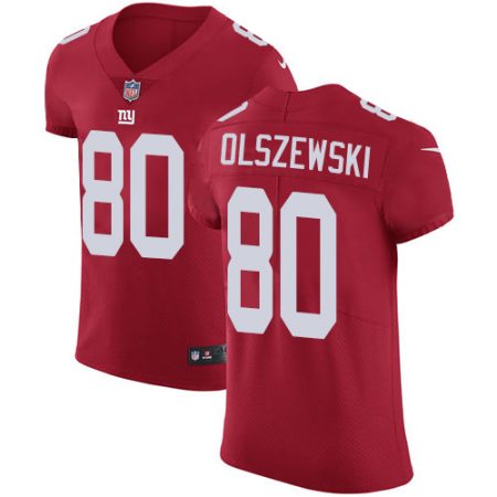 elite Giants #80 Gunner Olszewski Red Alternate Men's Stitched NFL New Elite Jersey