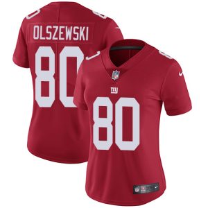 giants #80 gunner olszewski red alternate women's stitched nfl vapor untouchable limited wholesale jersey