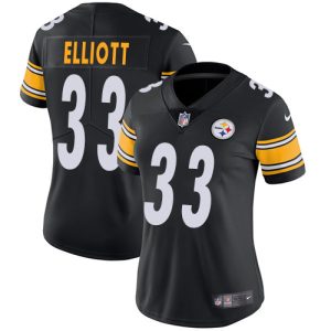 steelers #33 jalen elliott black team color women's stitched nfl vapor untouchable limited cheap jersey