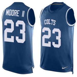 Colts #23 Kenny Moore II Royal Blue Team Color Men's Stitched NFL Limited Tank Top Jersey